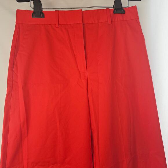 Theory High-Waist Wide-Leg Pant in Stretch Cotton Twill size 8 - Picture 3 of 9